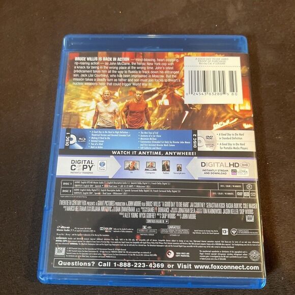 A Good Day to Die Hard Extended Cut BLU-RAY DVD John Moore(DIR) Bruce Willis - Picture 2 of 3